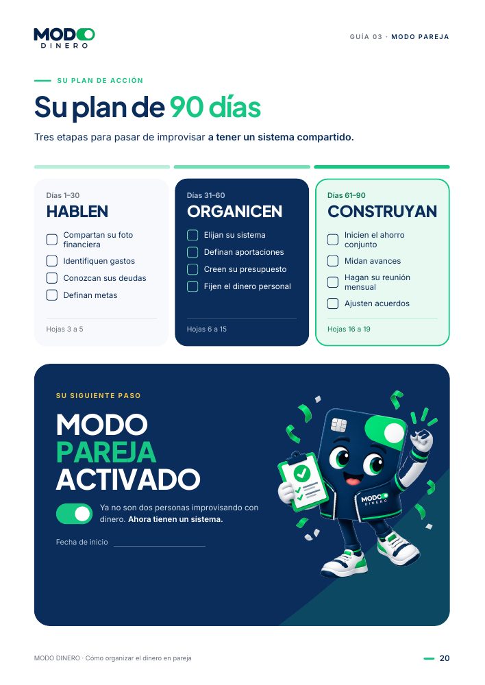 Página de la guía: Plan de 90 días