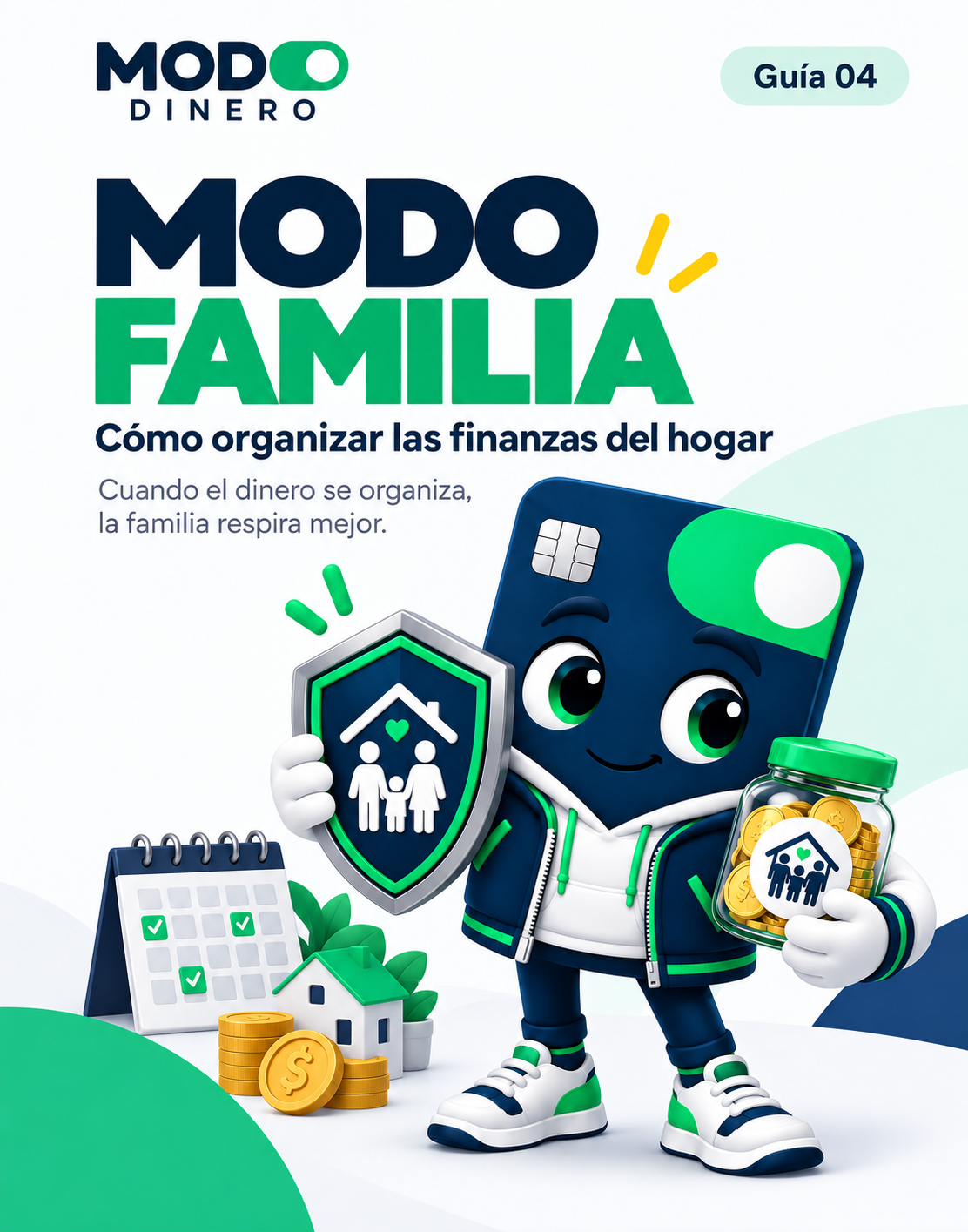 Portada de la guía MODO FAMILIA — Cómo organizar las finanzas del hogar